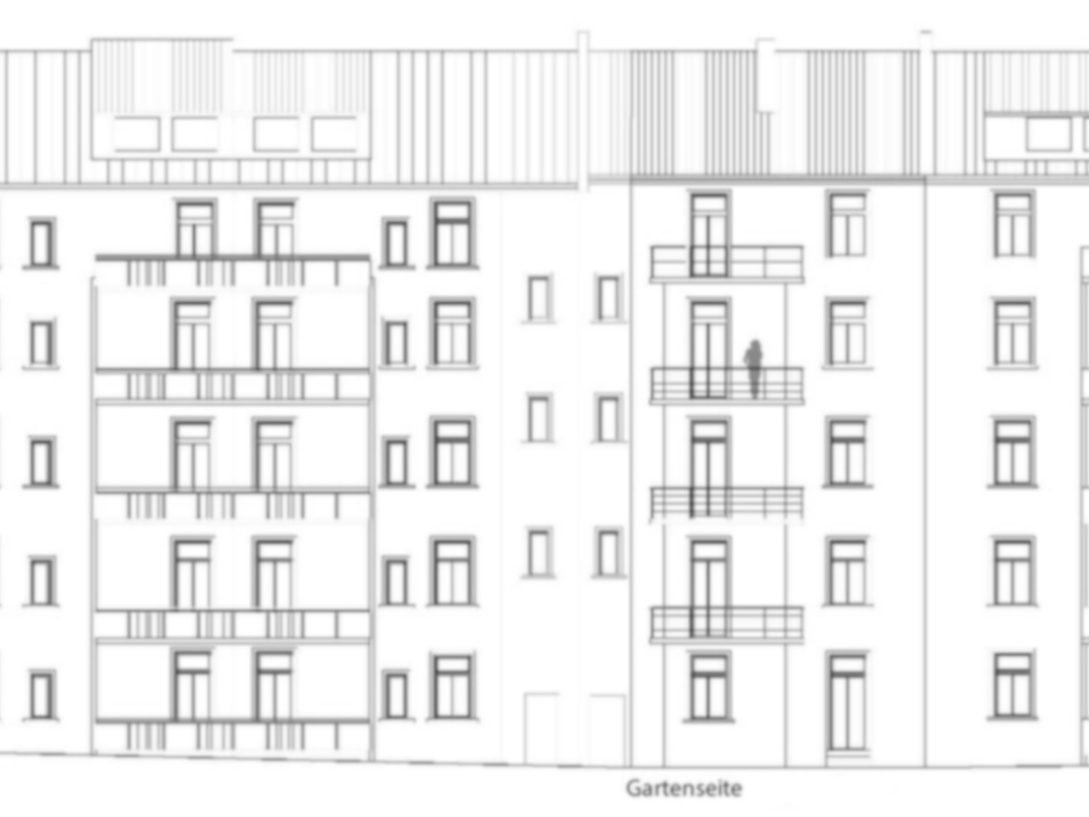 Balkonanbau eines Mehrfamilienhauses